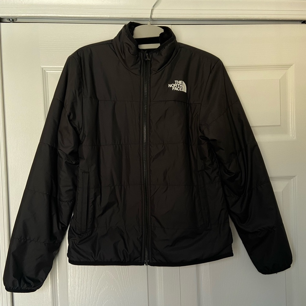 North Face Girls' Reversible Mossbud Jacket Medium 12
